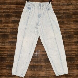 Vintage 80s Jordache RU Style Approved Denim Jeans Pleated Light Wash Size 11/12